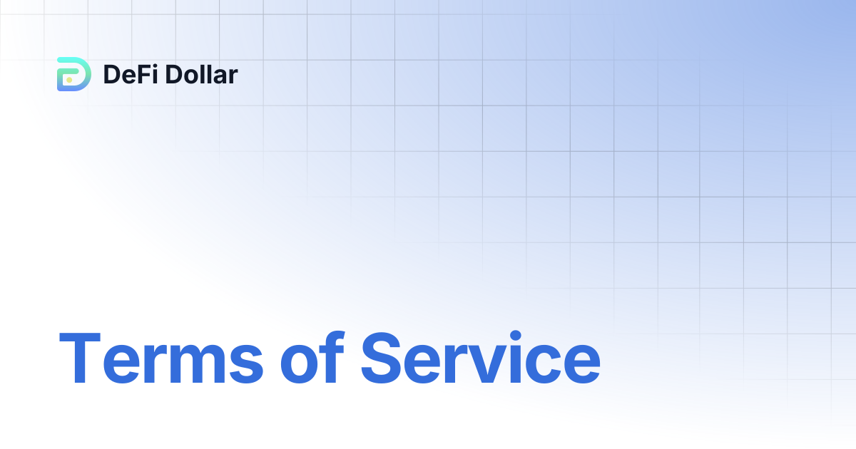 Terms of Service | DeFi Dollar